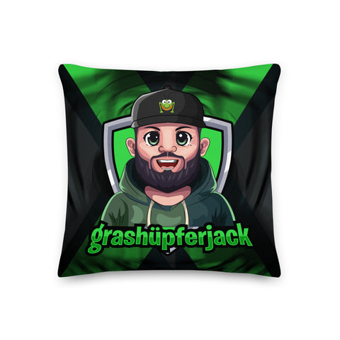 grashuepferjack - Premium-Kissen mit Druck