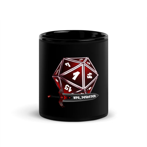 RPG_Desaster - Schwarze glänzende Tasse