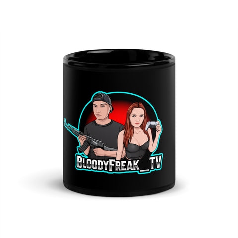 bloodyfreak_tv - Schwarze glänzende Tasse