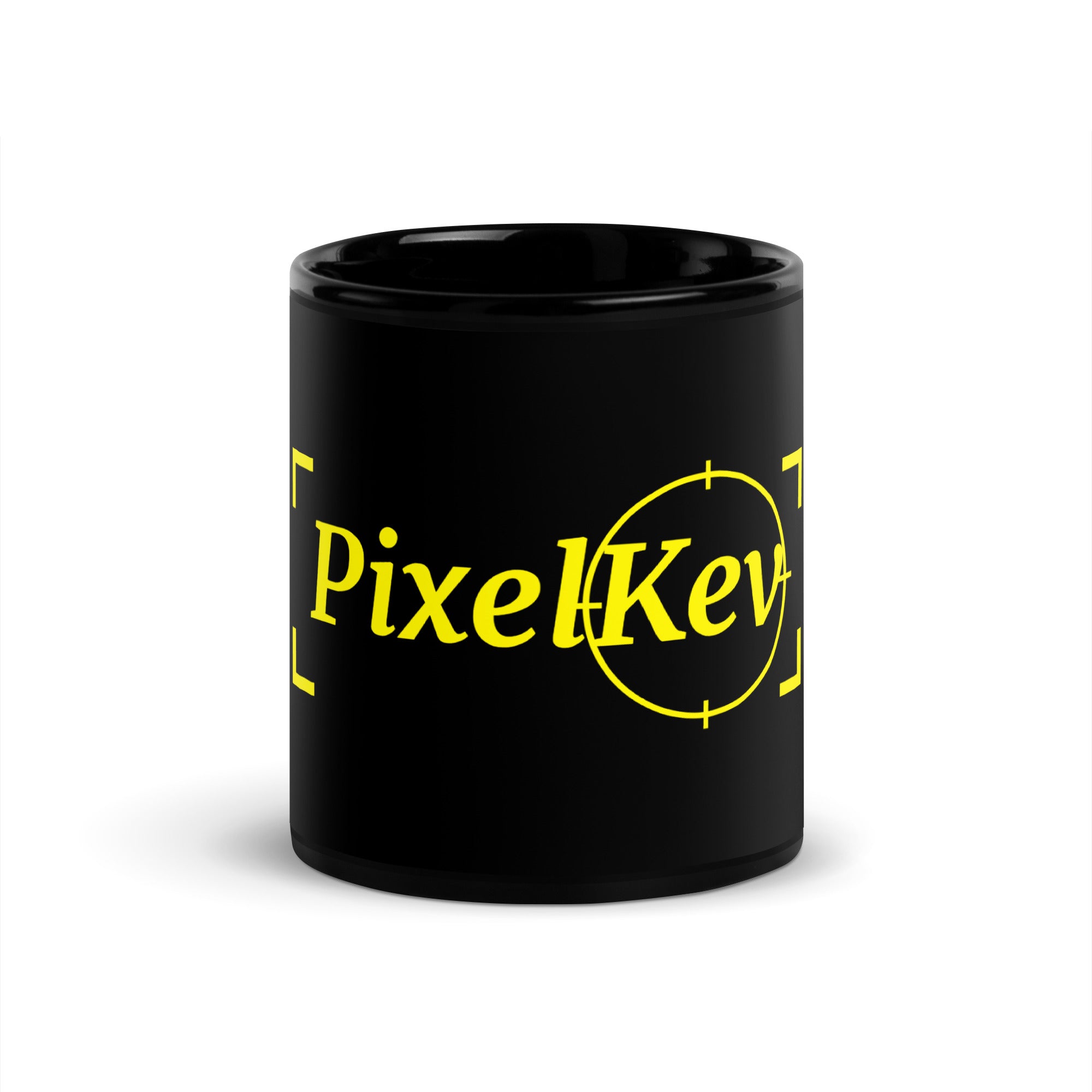 pixelkev_ - Schwarze glänzende Tasse
