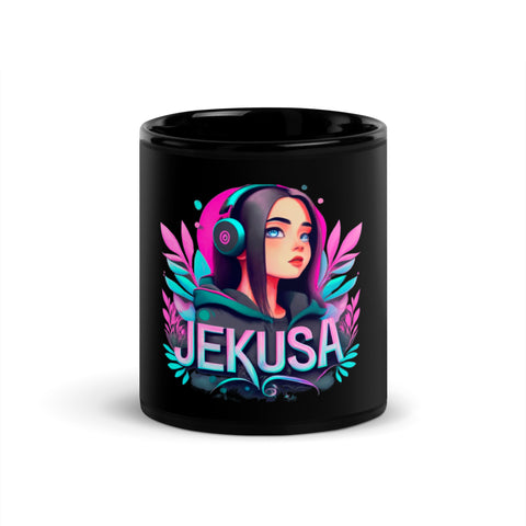 Jekusa - Schwarze glänzende Tasse