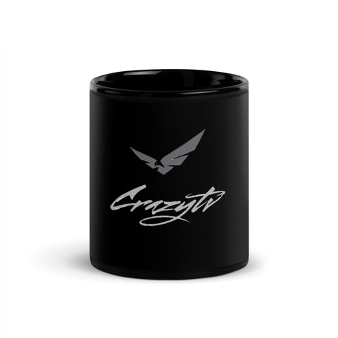crazy__tv__ - Schwarze glänzende Tasse
