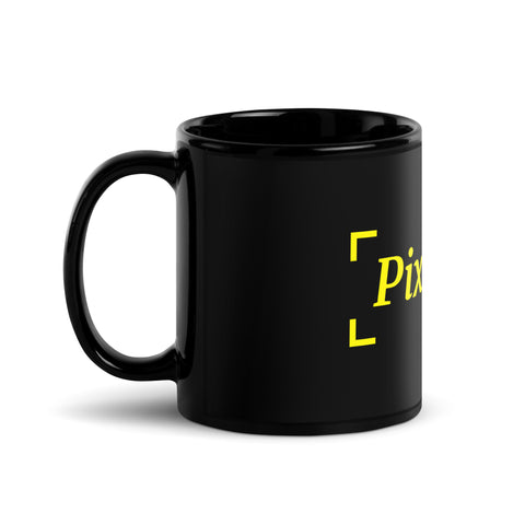 pixelkev_ - Schwarze glänzende Tasse