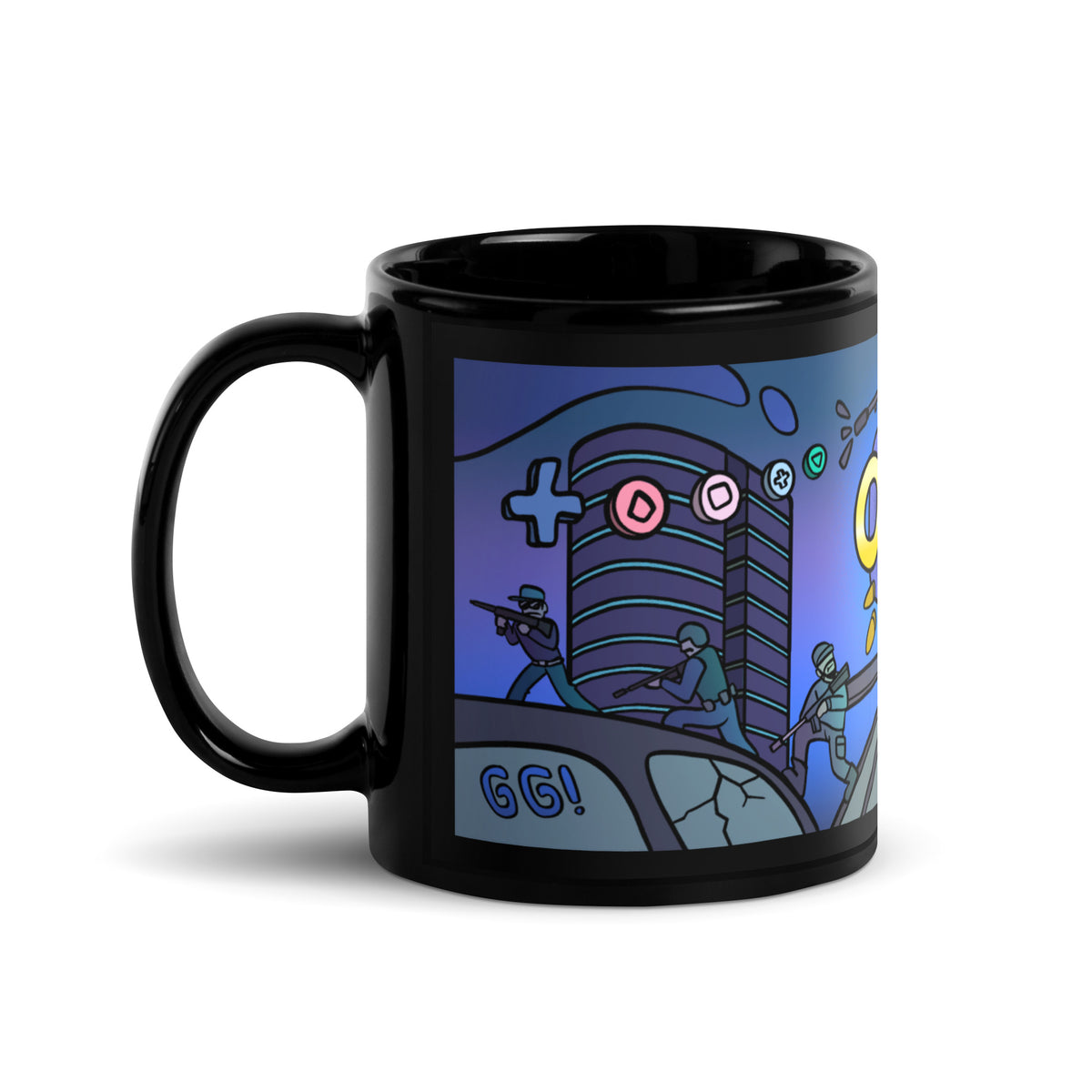 chief_tobi - Schwarze glänzende Tasse