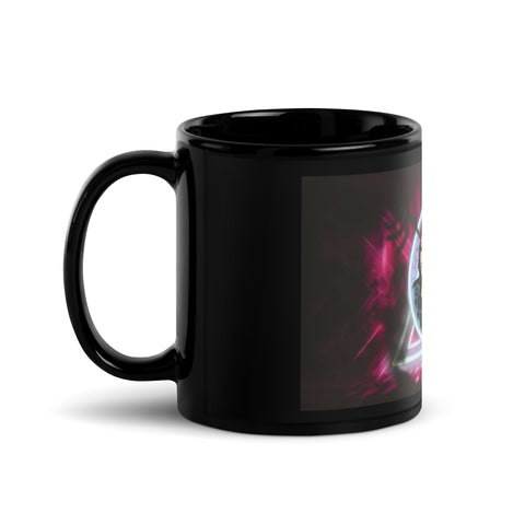 MrAndMrsLVLUp - Schwarze, glänzende Tasse