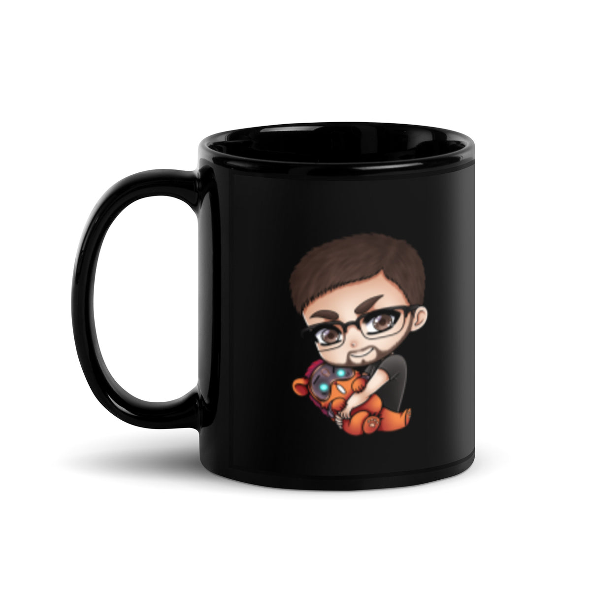 Larryfromspain - Schwarze glänzende Tasse