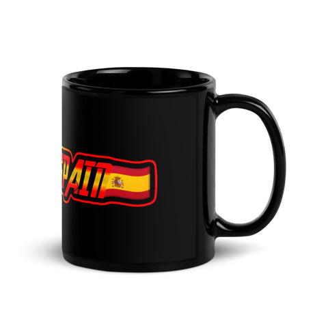Larryfromspain - Schwarze glänzende Tasse