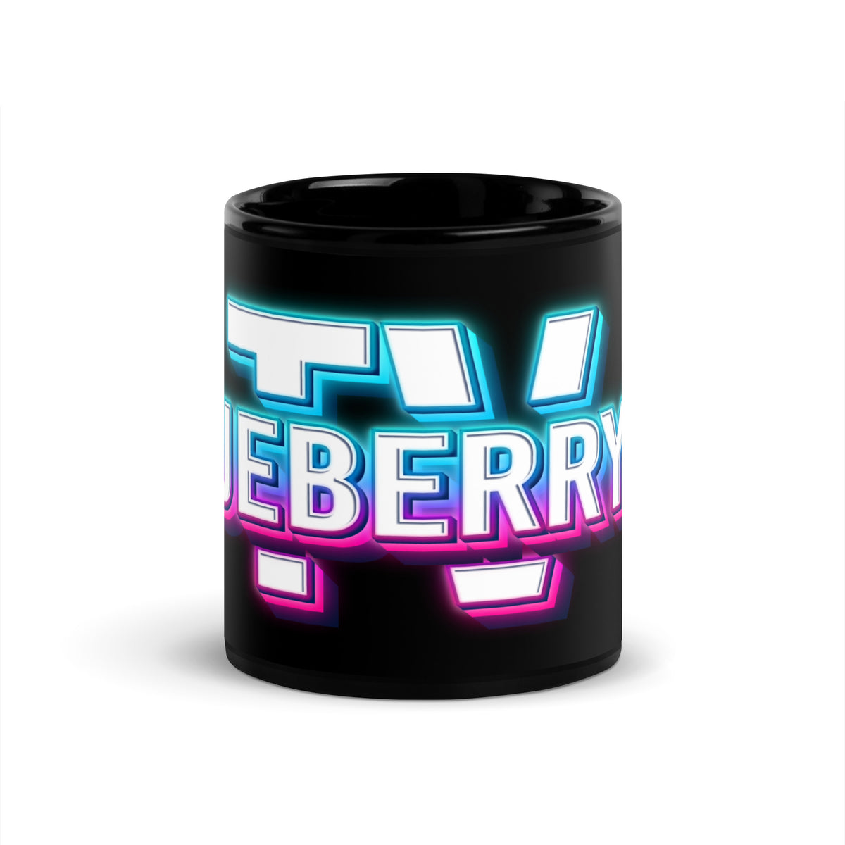 Blueberryyy_tv - Schwarze, glänzende Tasse
