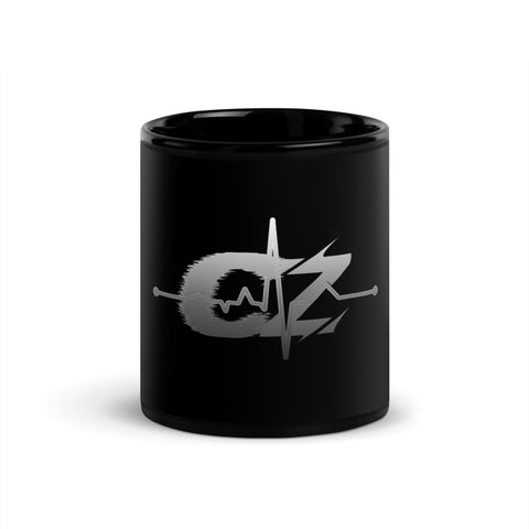 CalvinZockt1 - Schwarze, glänzende Tasse