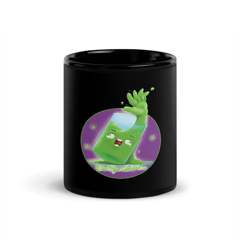 DerSprudelAtom - Schwarze glänzende Tasse