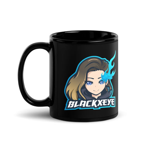 BlackxEye - Schwarze, glänzende Tasse