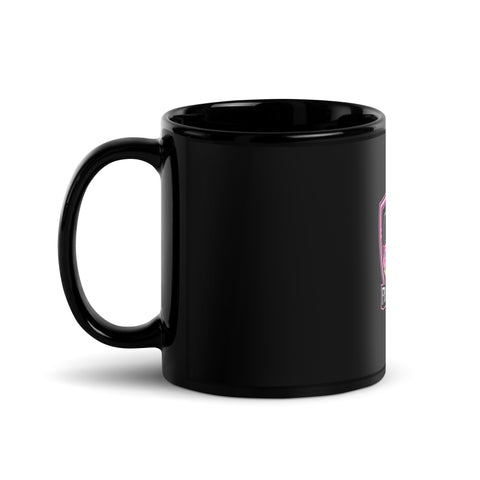 Franzi_Flauschi - Schwarze, glänzende Tasse