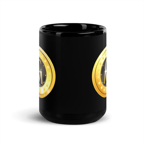 coinsmaffia - Schwarze glänzende Tasse