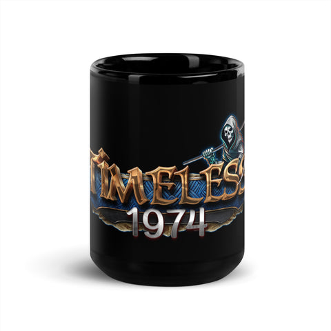 Timeless1974 - Schwarze, glänzende Tasse