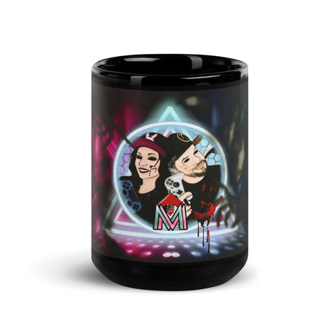 MrAndMrsLVLUp - Schwarze, glänzende Tasse