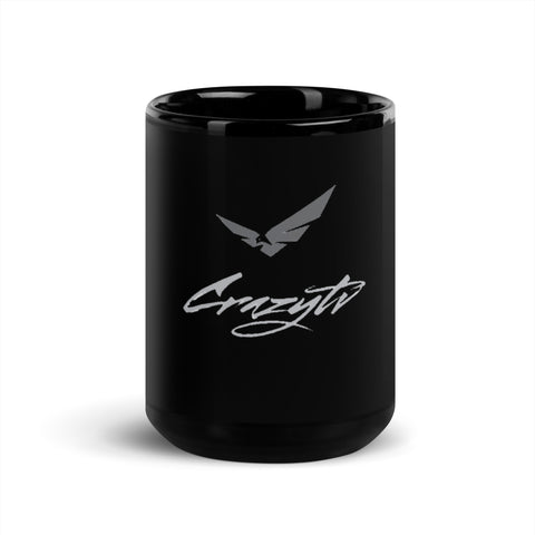 crazy__tv__ - Schwarze glänzende Tasse