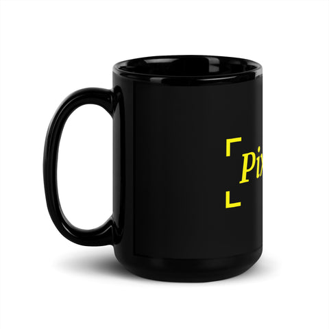 pixelkev_ - Schwarze glänzende Tasse