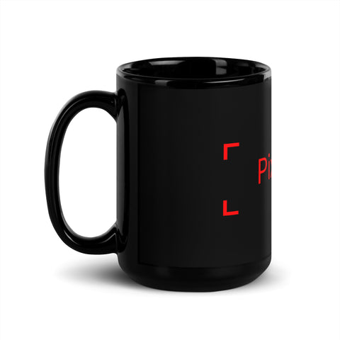 pixelkev_ - Schwarze glänzende Tasse
