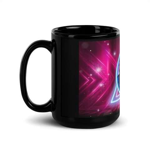 MrAndMrsLVLUp - Schwarze, glänzende Tasse