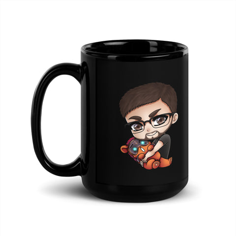 Larryfromspain - Schwarze glänzende Tasse
