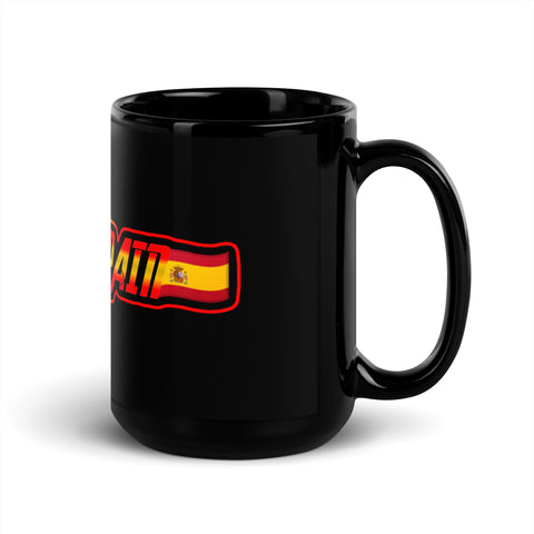 Larryfromspain - Schwarze glänzende Tasse