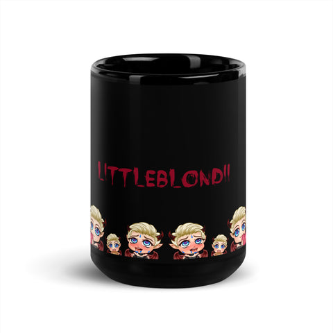 LittleBlondii - Schwarze, glänzende Tasse