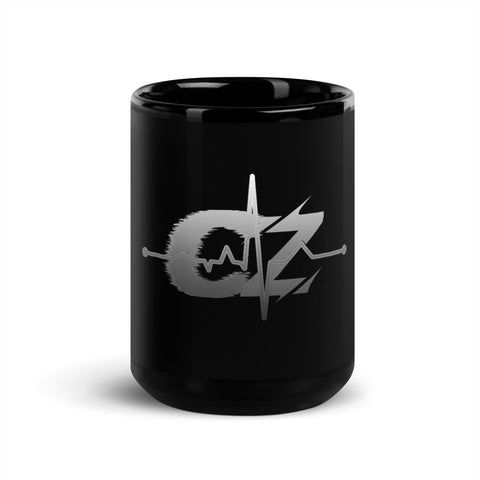 CalvinZockt1 - Schwarze, glänzende Tasse