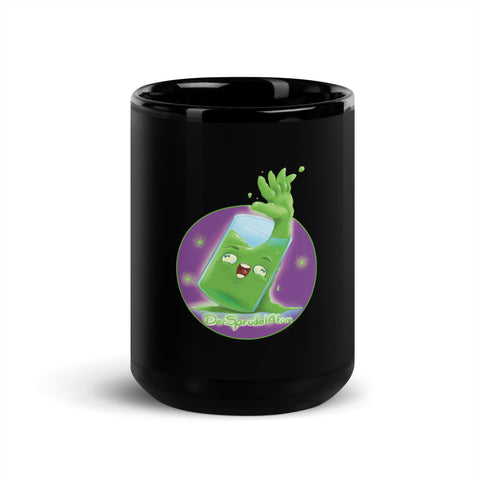 DerSprudelAtom - Schwarze glänzende Tasse