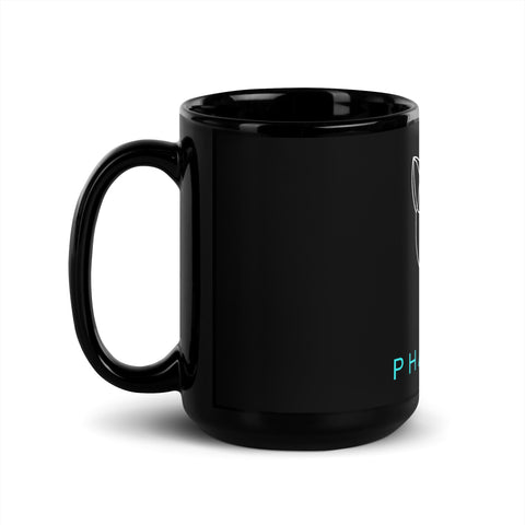 Phanthea - Schwarze, glänzende Tasse