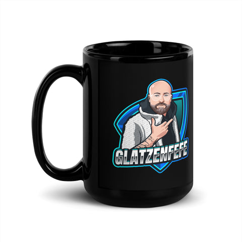 Glatzenfefe - Schwarze glänzende Tasse