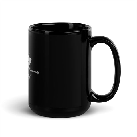 CalvinZockt1 - Schwarze, glänzende Tasse