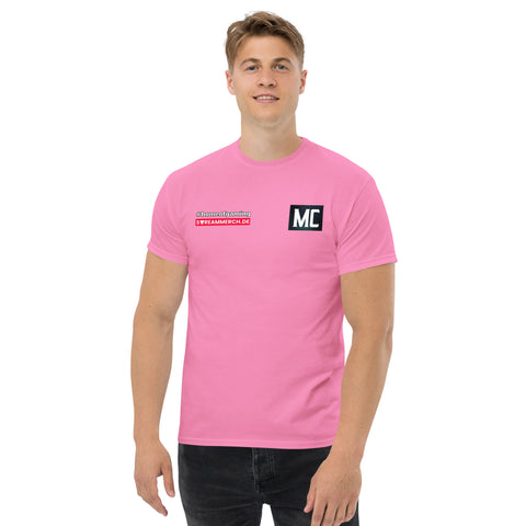 McHopper093 - Dickes Herren-Stoff-T-Shirt mit beidseitigem Druck
