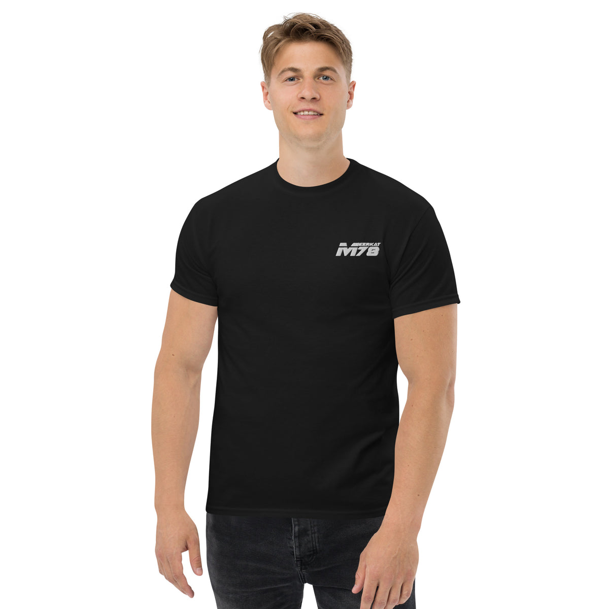 meerkat_78 - Herren-T-Shirt mit Stick und Druck