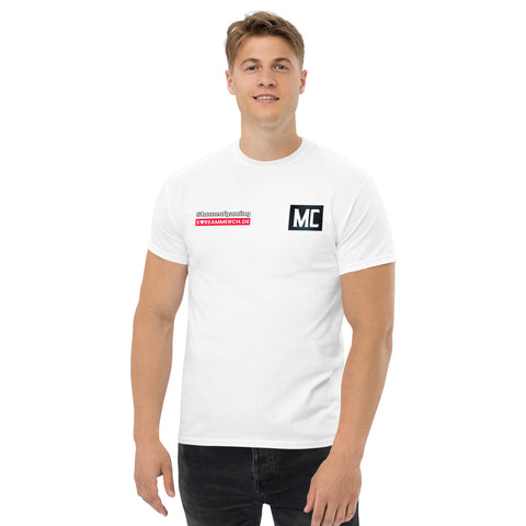 McHopper093 - Dickes Herren-Stoff-T-Shirt mit beidseitigem Druck