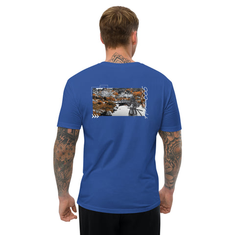 Aikatsu666 - Enganliegendes Herren-T-Shirt mit Stick und Druck