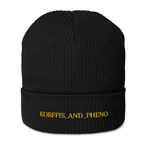 korffis_and_pheno - Gerippte-Mütze aus Bio-Baumwolle mit Stick