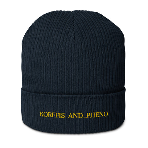 korffis_and_pheno - Gerippte-Mütze aus Bio-Baumwolle mit Stick