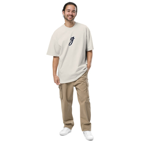 Glatzenfefe - Oversized-T-Shirt mit verwaschenem Look und Druck