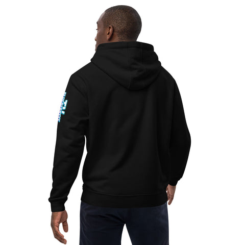 blueberryyy_tv - Unisex-Bio-Hoodie mit Druck und Ärmeldruck