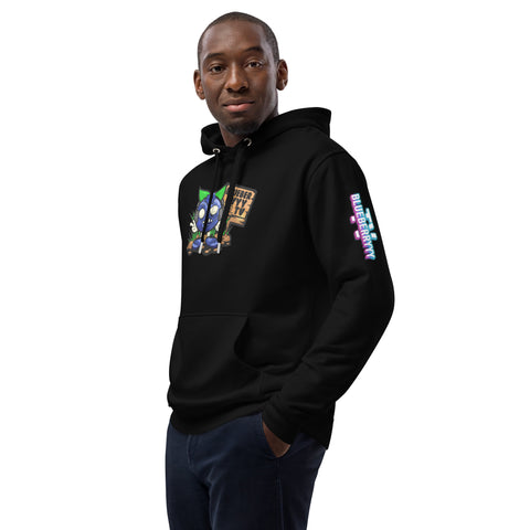 blueberryyy_tv - Unisex-Bio-Hoodie mit Druck und Ärmeldruck