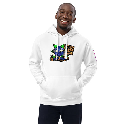 blueberryyy_tv - Unisex-Bio-Hoodie mit Druck und Ärmeldruck