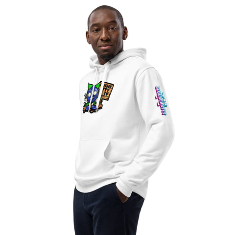 blueberryyy_tv - Unisex-Bio-Hoodie mit Druck und Ärmeldruck