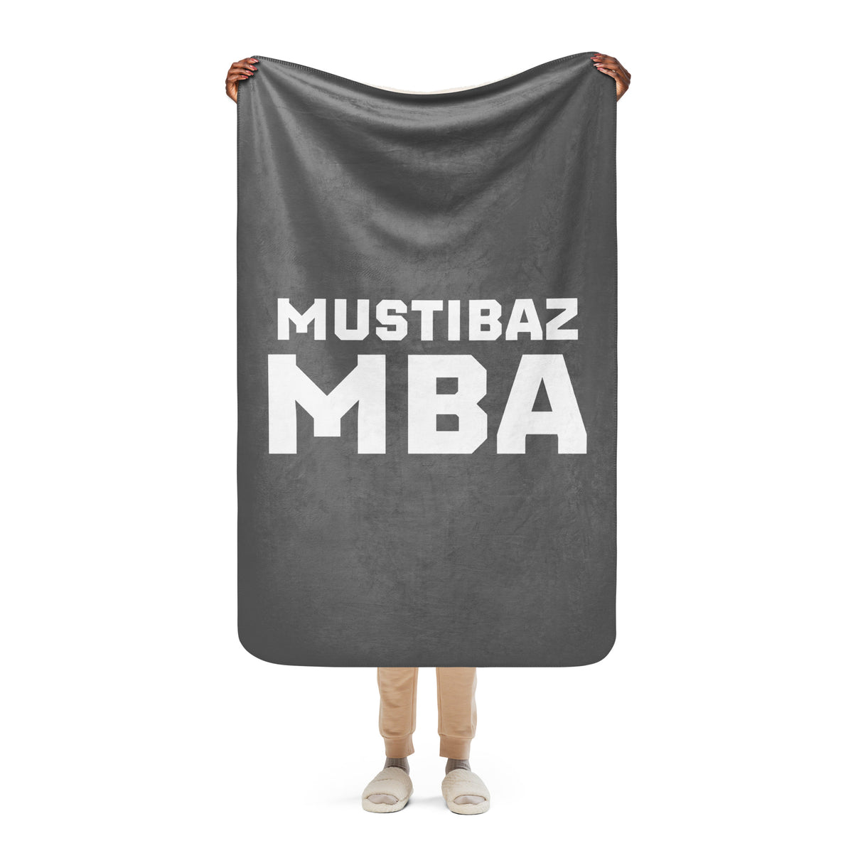 Mustibaz - Sherpa-Decke mit Druck