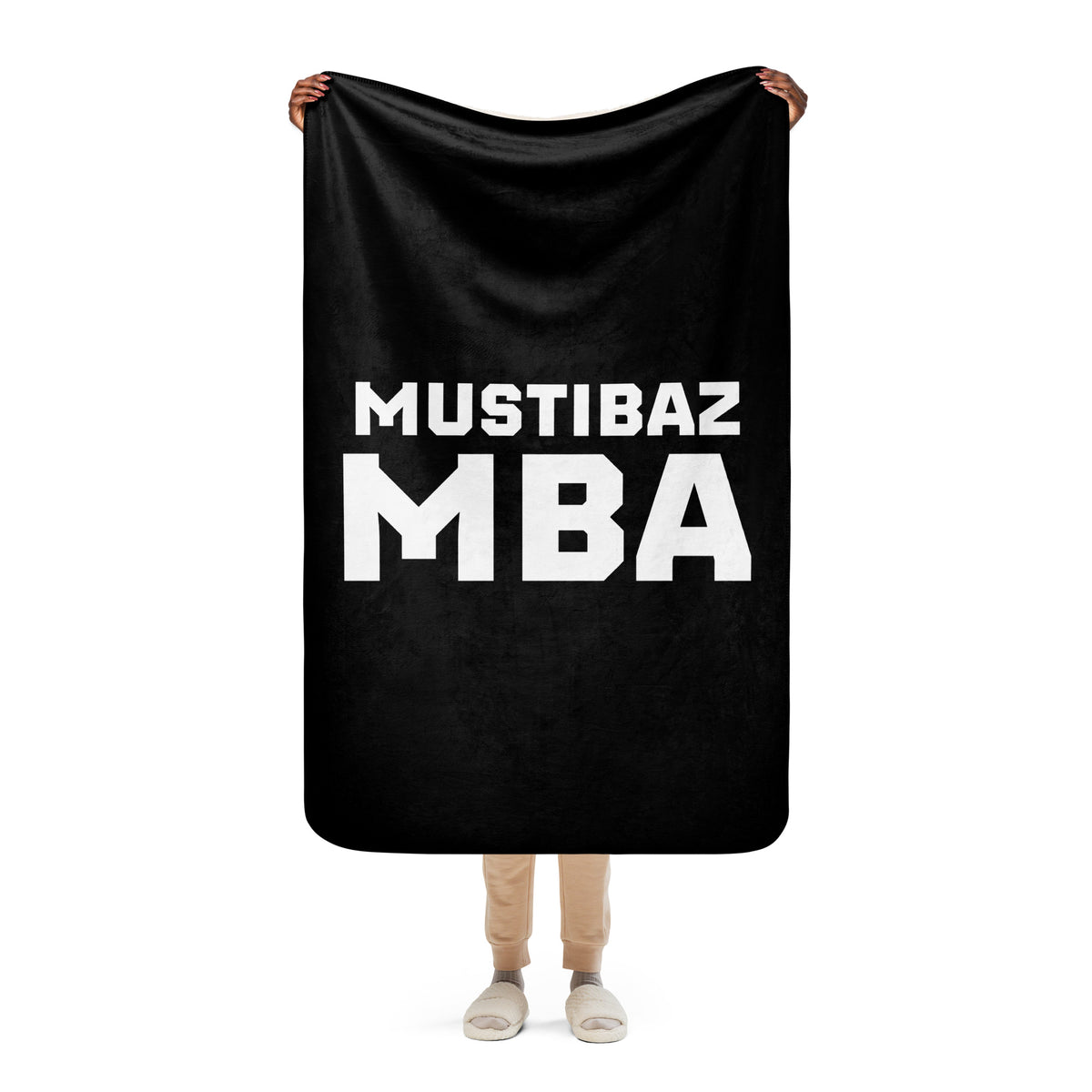 Mustibaz - Sherpa-Decke mit Druck