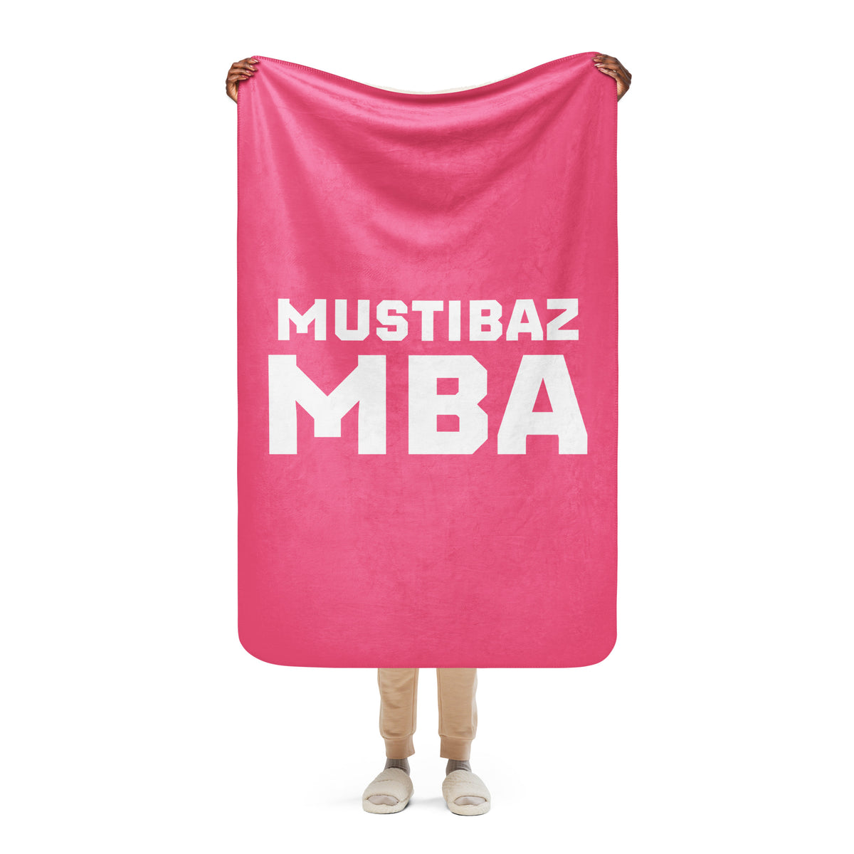 Mustibaz - Sherpa-Decke mit Druck