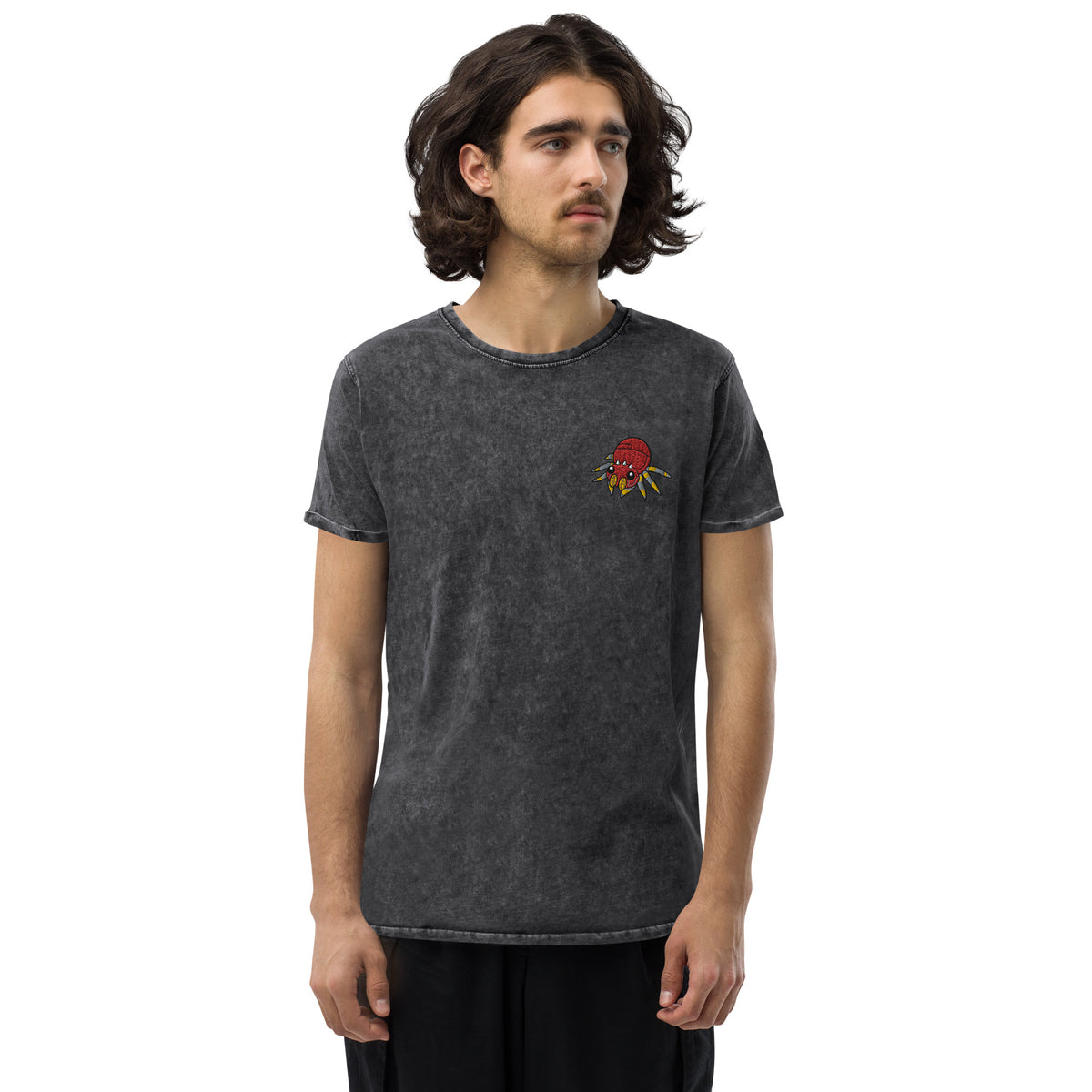 Arukenie - Unisex-Denim-T-Shirt mit Stick