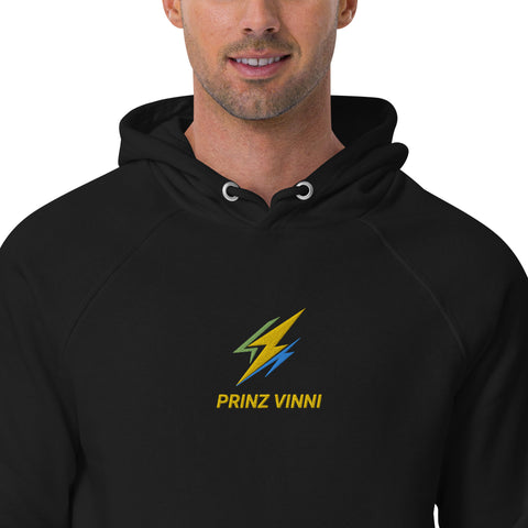 prinzvinni50 - Unisex-Bio-Raglan-Hoodie mit Stick