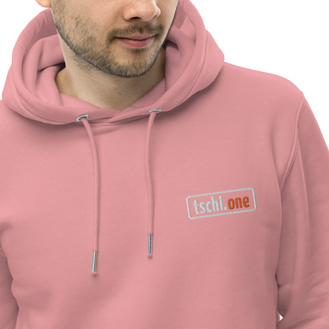 TschiOne - Unisex-Bio-Hoodie mit Stick und Druck