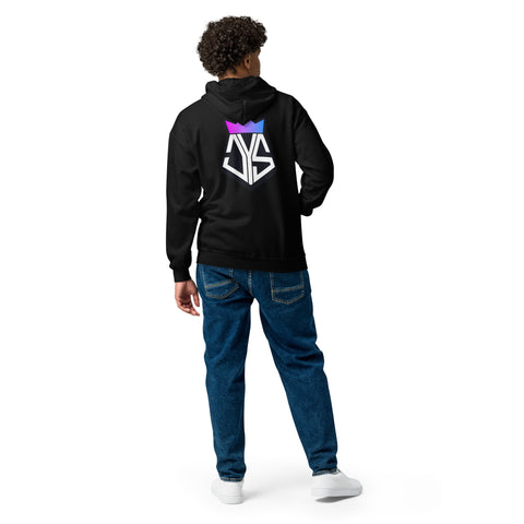 JussyTv_ - Unisex-Zip-Hoodie mit Stick und Druck