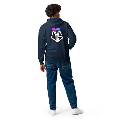 JussyTv_ - Unisex-Zip-Hoodie mit Stick und Druck